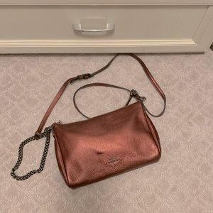 Coach metallic plum / berry crossbody bag.